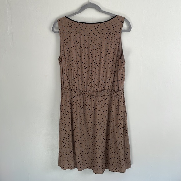 LOFT Polka Dot Drawstring Dress Petite Large - Picture 7 of 9